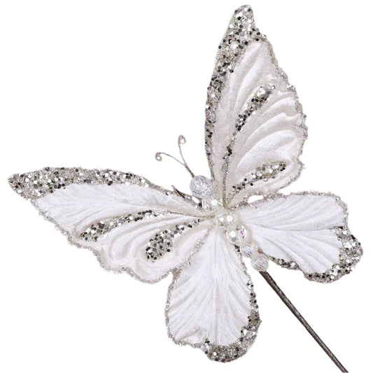 8" Ivory Mystic Butterfly