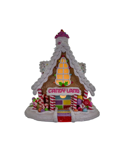 11" Gingerbread Candyland LED