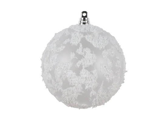 6" Snowfrost White Ornament