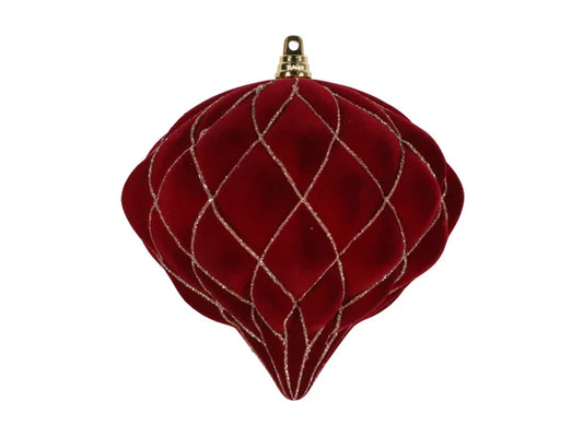 6" Burgundy Velvet Kismet Ornament