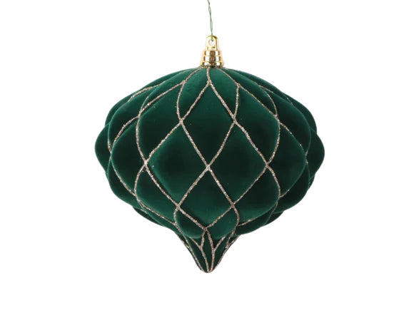 6" Emerald Velvet Kismet Ornament