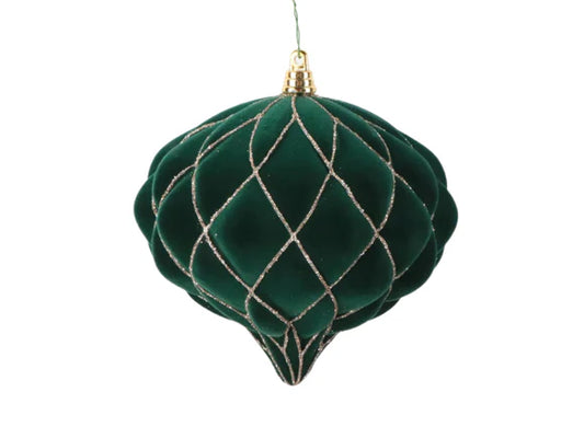 6" Emerald Velvet Kismet Ornament
