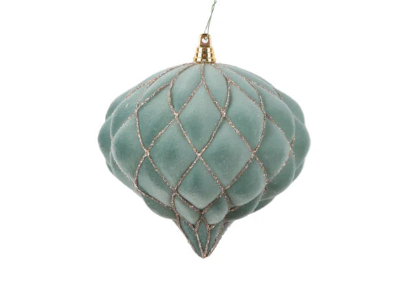 6" Celadon Velvet Kismet Ornament