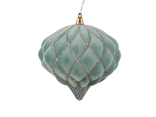 6" Celadon Velvet Kismet Ornament