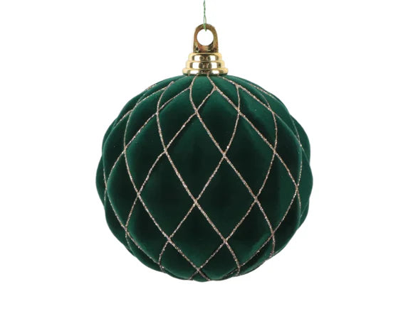 6" Emerald Velvet Ornament