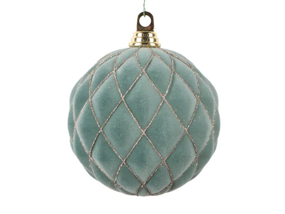 6" Celadon Velvet Ornament