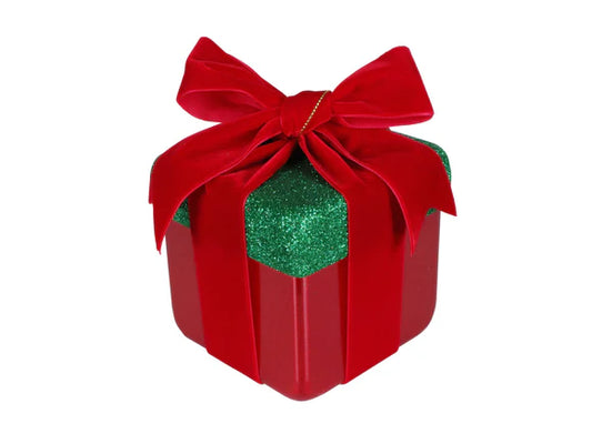 4" Gift Box Red Green Ornament