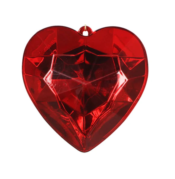 Red heart jewel ornament.