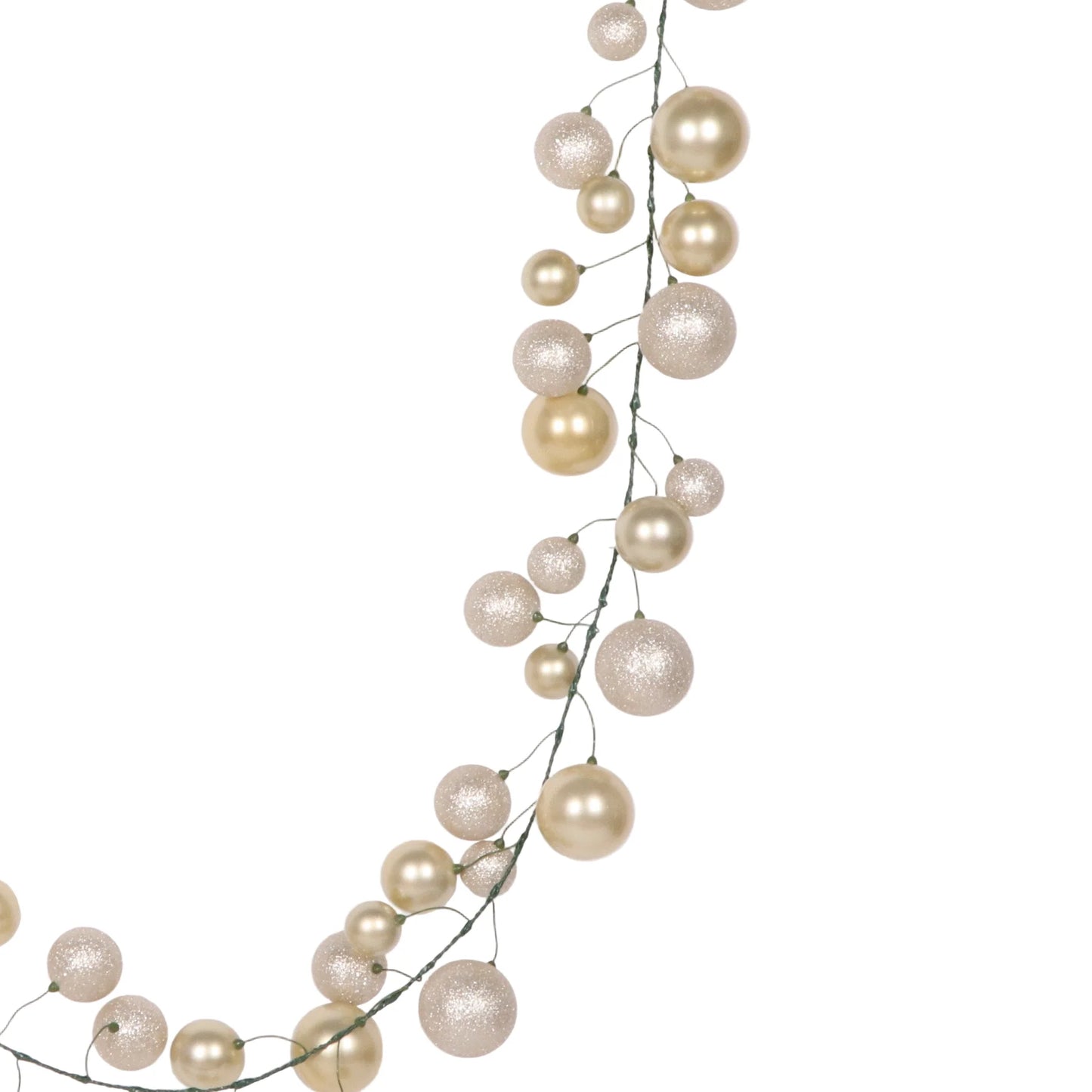 10’ Platinum Candy Glitter Ball Garland