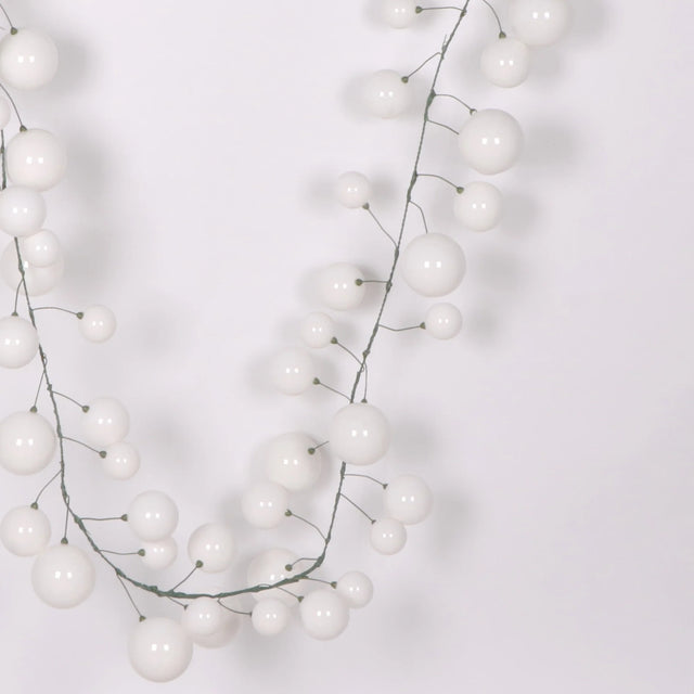 White garland for holiday decorating