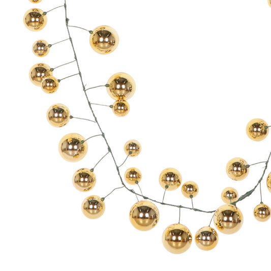 10’ Gold Shiny Ball Garland