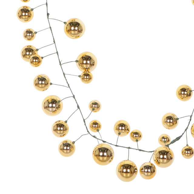 Gold 10' shiny garland, for Christmas door and mantel decorating