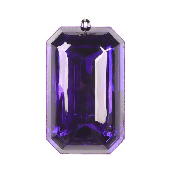 Purple gem ornament with a faceted jewel finish.