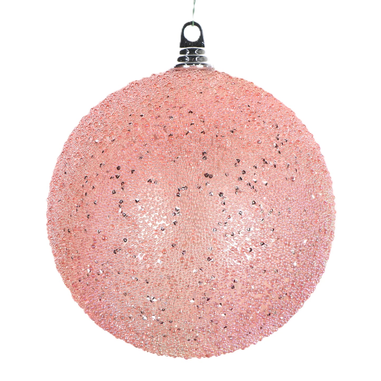 4" Light Pink Festive Frost Ornament