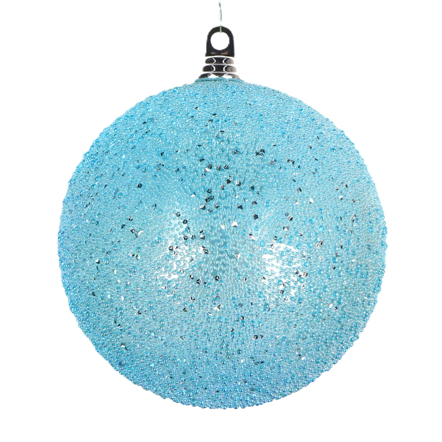 4" Light Blue Festive Frost Ornament
