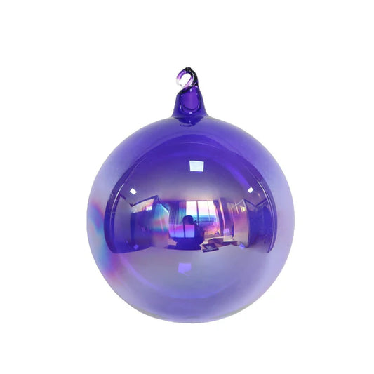 4" Purple Aurora Glass Ornament