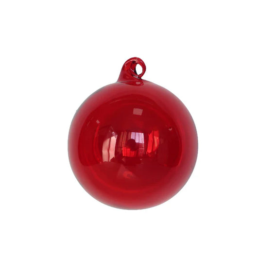 4" Hot Pink Crystalline Glass Ornament