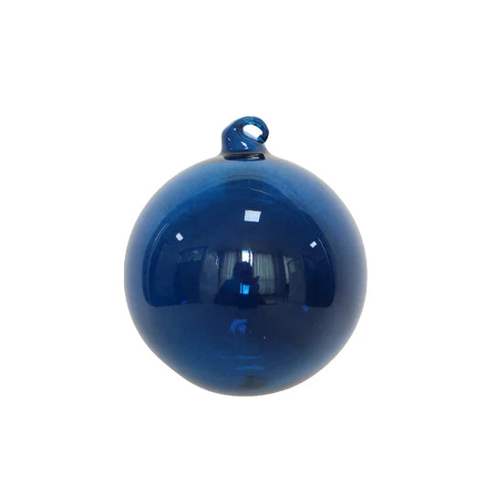 6" Royal Blue Crystalline Glass Ornament