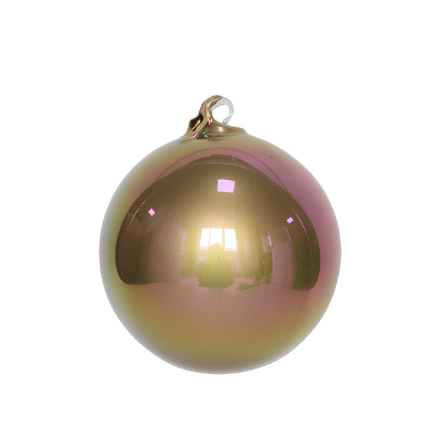 5'' Gold Pearlescent Glass Ornament