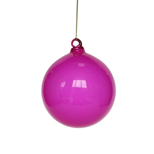 4" Hot Pink Illume Glass Ornament