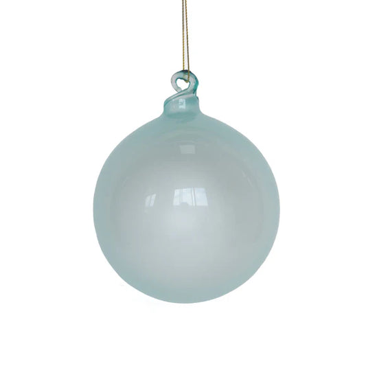 4" Light Blue Illume Glass Ornament