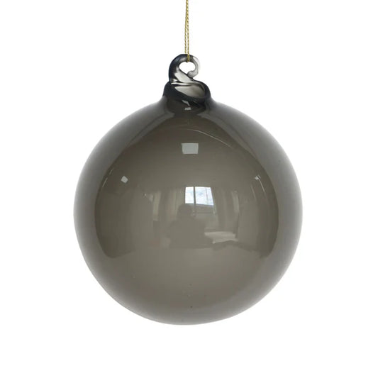 4" Grey Illume Glass Ornament