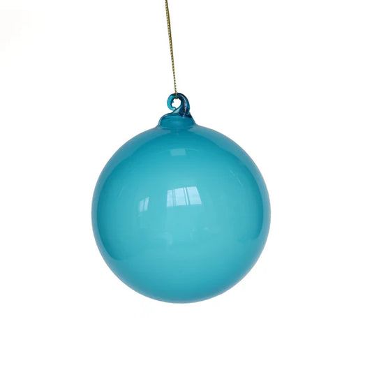 4" Turquoise Illume Glass Ornament