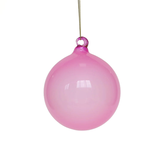 5" Light Pink Illume Glass Ornament