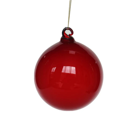 6" Red Illume Glass Ornament