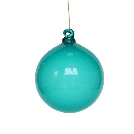 6" Teal Illume Glass Ornament