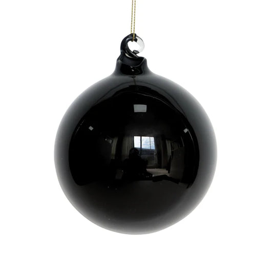 6" Black Illume Glass Ornament