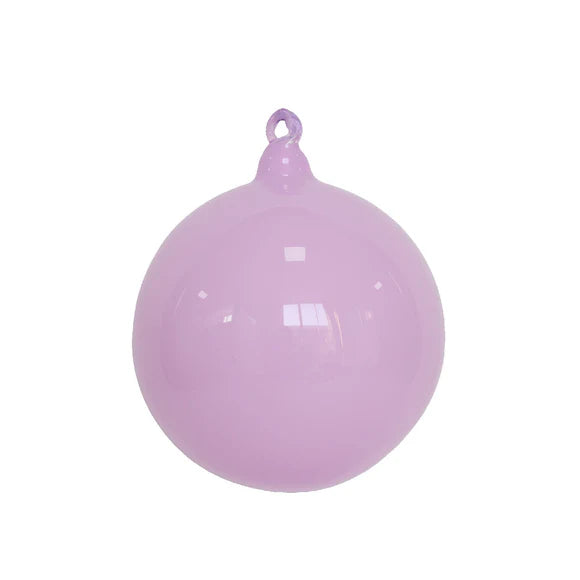 4" Lavender Milky Glass Ornament