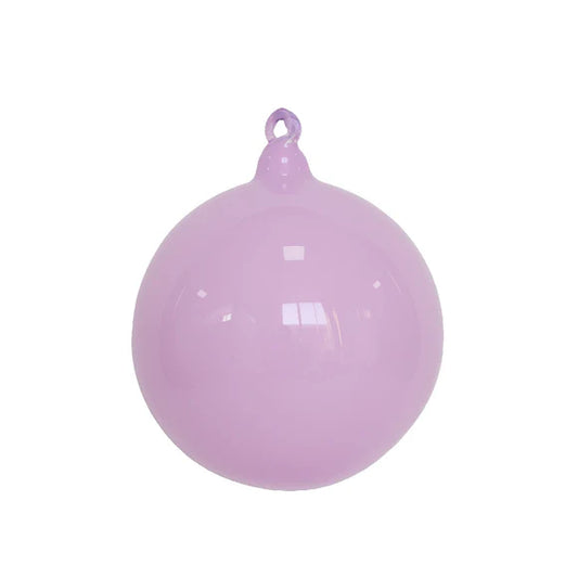 4" Lavender Milky Glass Ornament