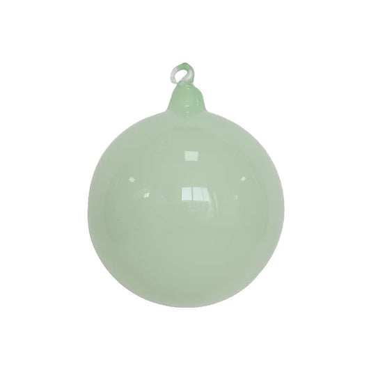 6" Mint Milky Glass Ornament