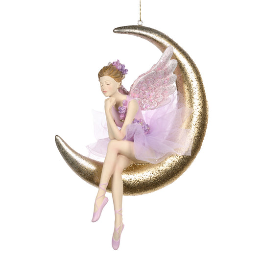 10" Moon Ballerina Fairy Lavander Gold