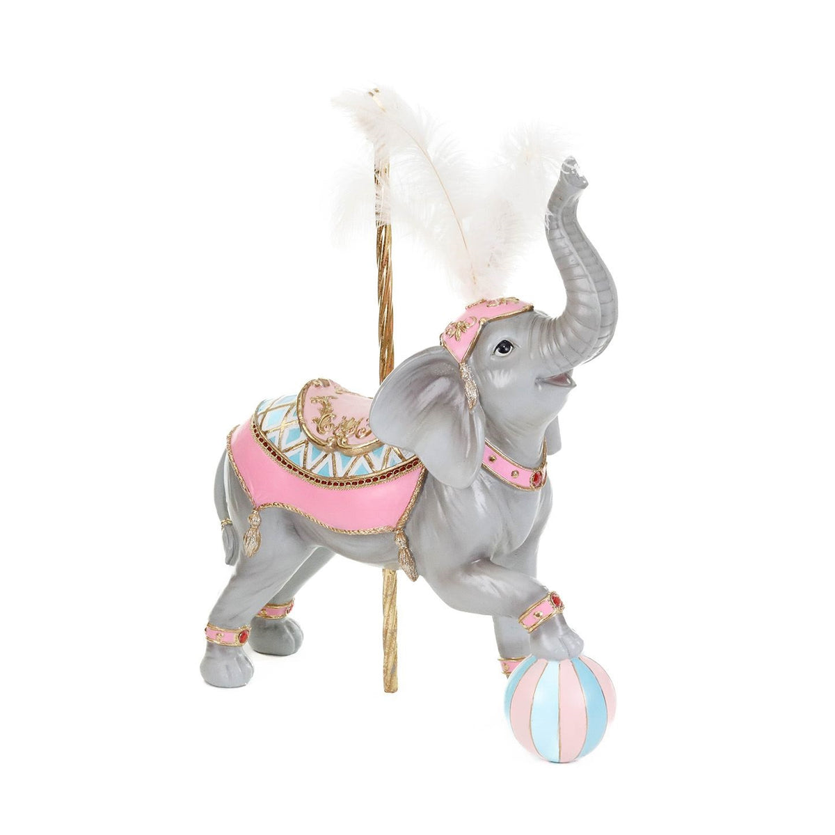 54cm Pink Elephant Cotton Candy Carriage
