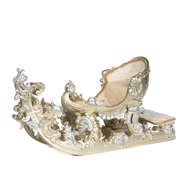 Champagne cream 5cm sleigh, 50.5 cm, for Christmas decorating