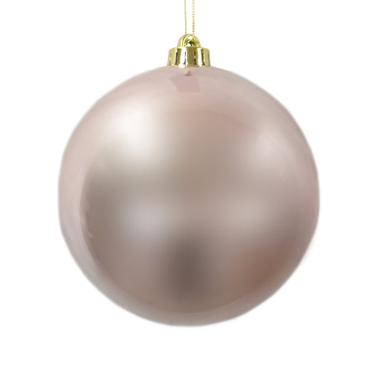 3.5" Blush Pearl Glass Ball Ornament