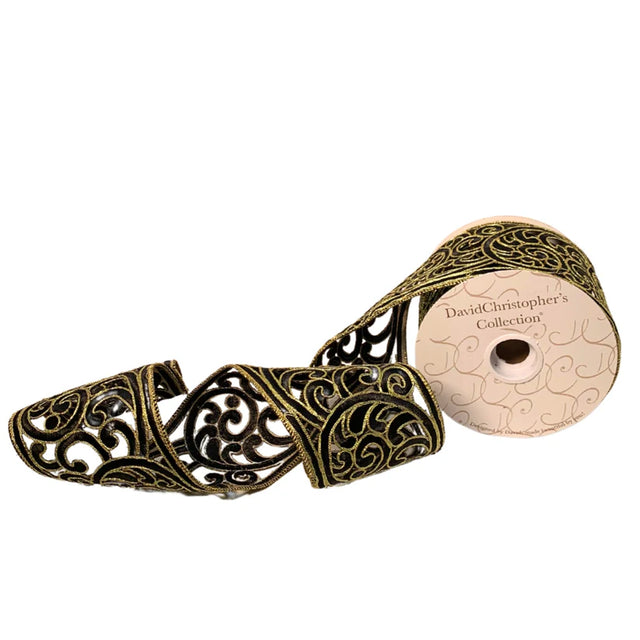 Black ribbon for holiday decorating