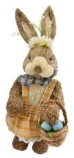 15" Yellow Rabbit Basket