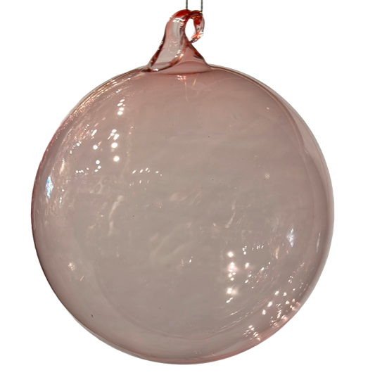 6'' Blush Crystalline Glass Ornament