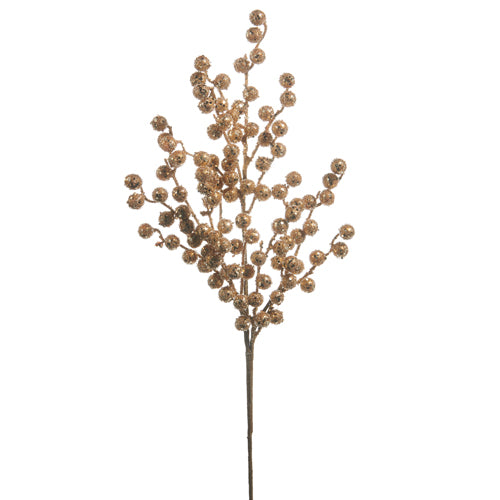 Gold berry spray with clustered berries.