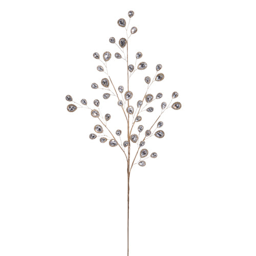 Jewel leaf spray with gem-finished leaves.