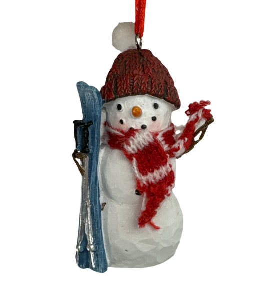 3" Ski Snowman Ornament