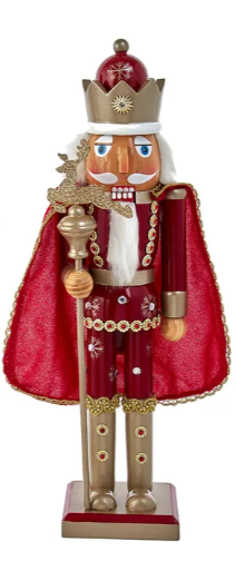 15" Nutcracker Wooden Regal Red