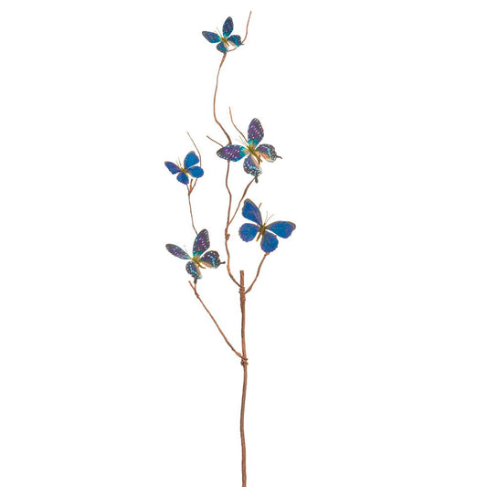 37" Butterfly Spray Blue