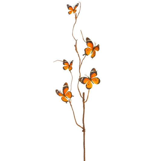 37" Butterfly Spray Orange Black