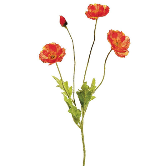 23" Poppy Spray Flame