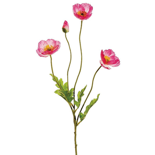 23" Poppy Spray Pink