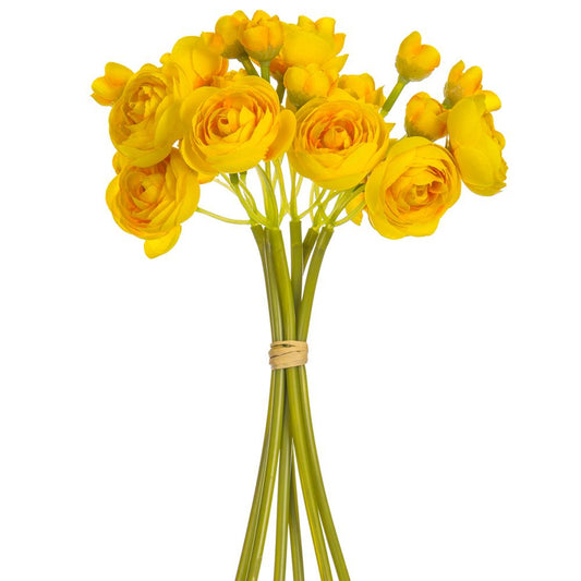 10" Yellow Ranunculus Bundle x6 Pieces